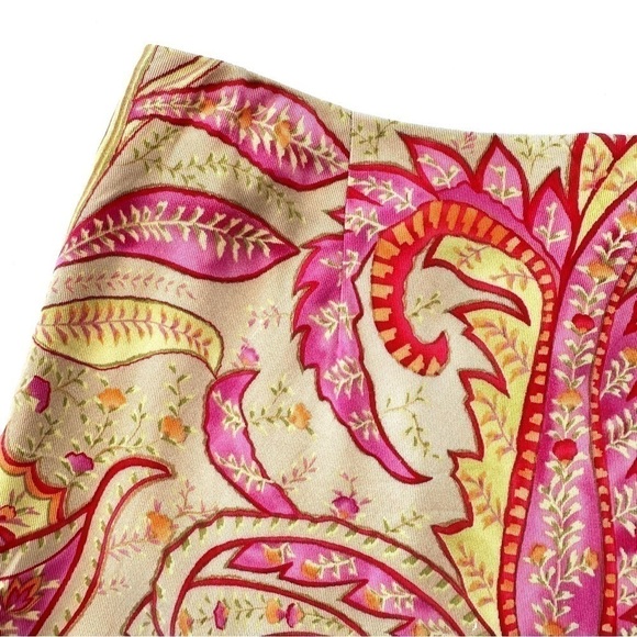 Talbots skirt, a-line, mini length, floral  botanical print, lightweight - Picture 4 of 8